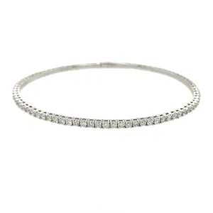 14KW Diamond Flexi-Bangle Tennis Bracelet w/ 1.50 ctw