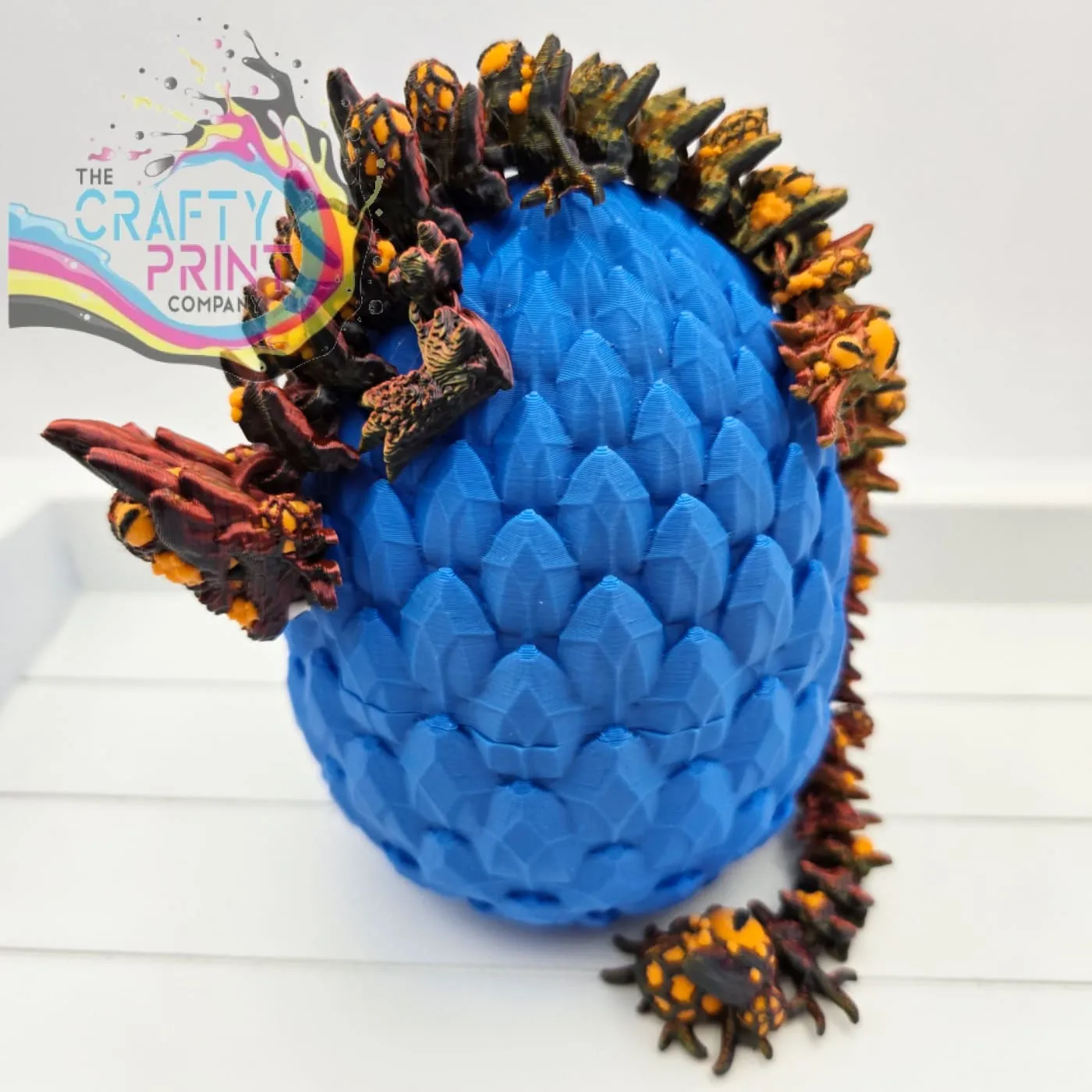 3D Printed Baby Infested Dragon in Egg