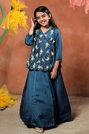 Aayat - Angrakha Set With Skirt And Inner - Set Of 3