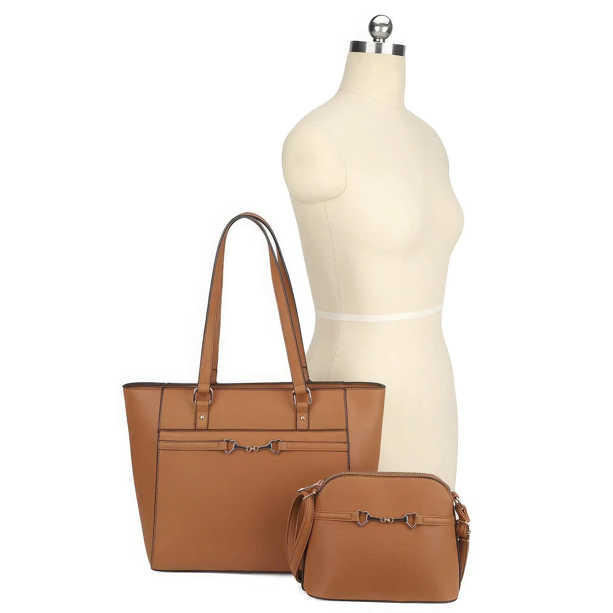 All In One Matching Shoulder Tote Bag With Crossbody Set