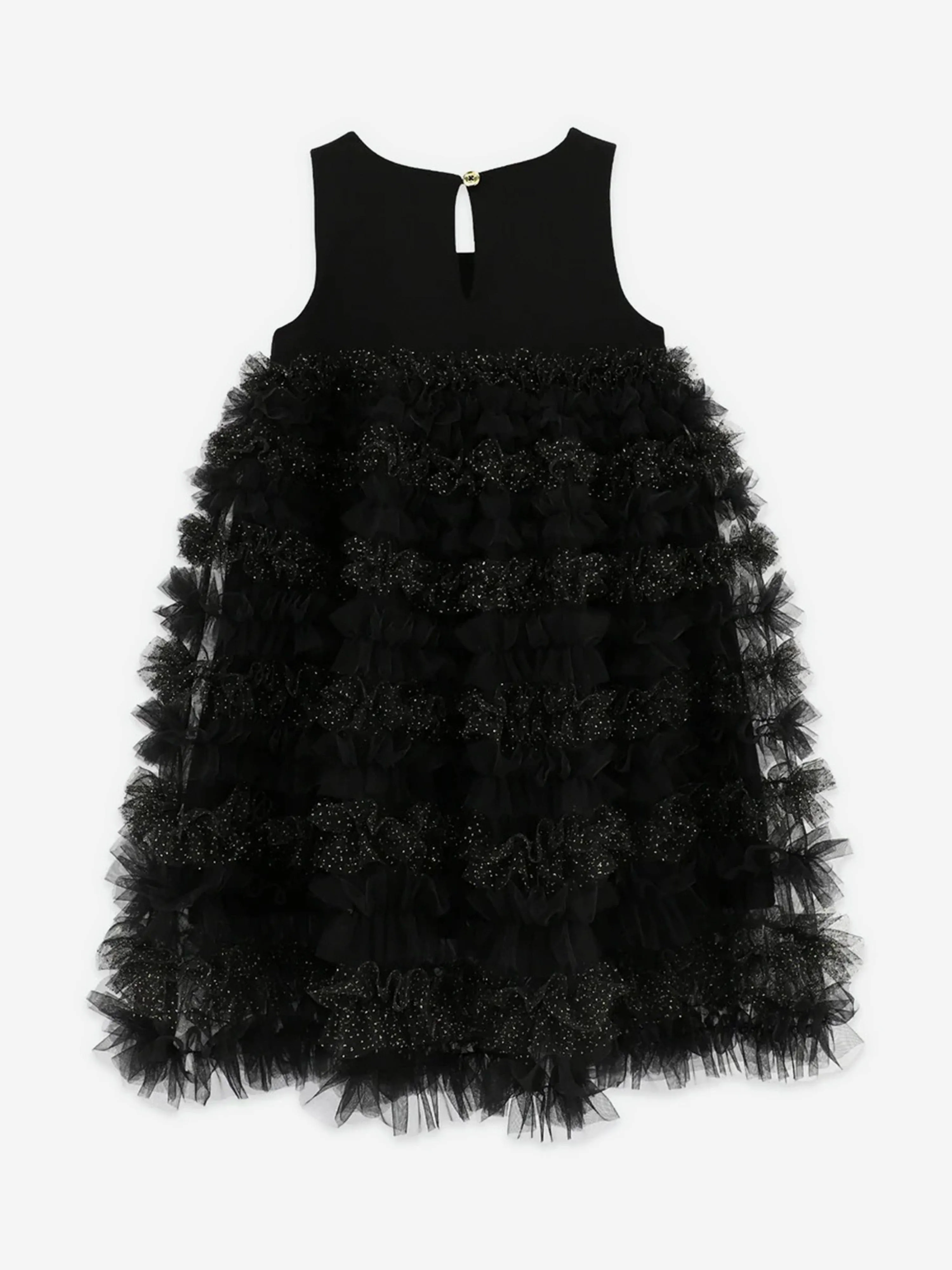 Angels Face Girls Donna Ruffle Dress in Black