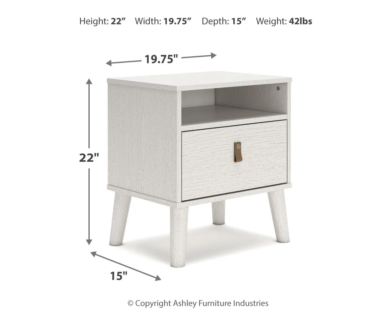 Aprilyn Full Canopy Bed with Dresser, Chest and Nightstand