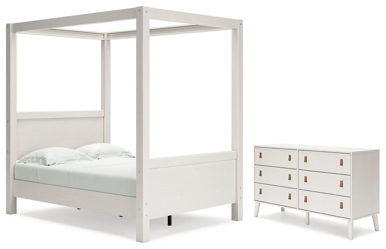 Aprilyn Full Canopy Bed with Dresser