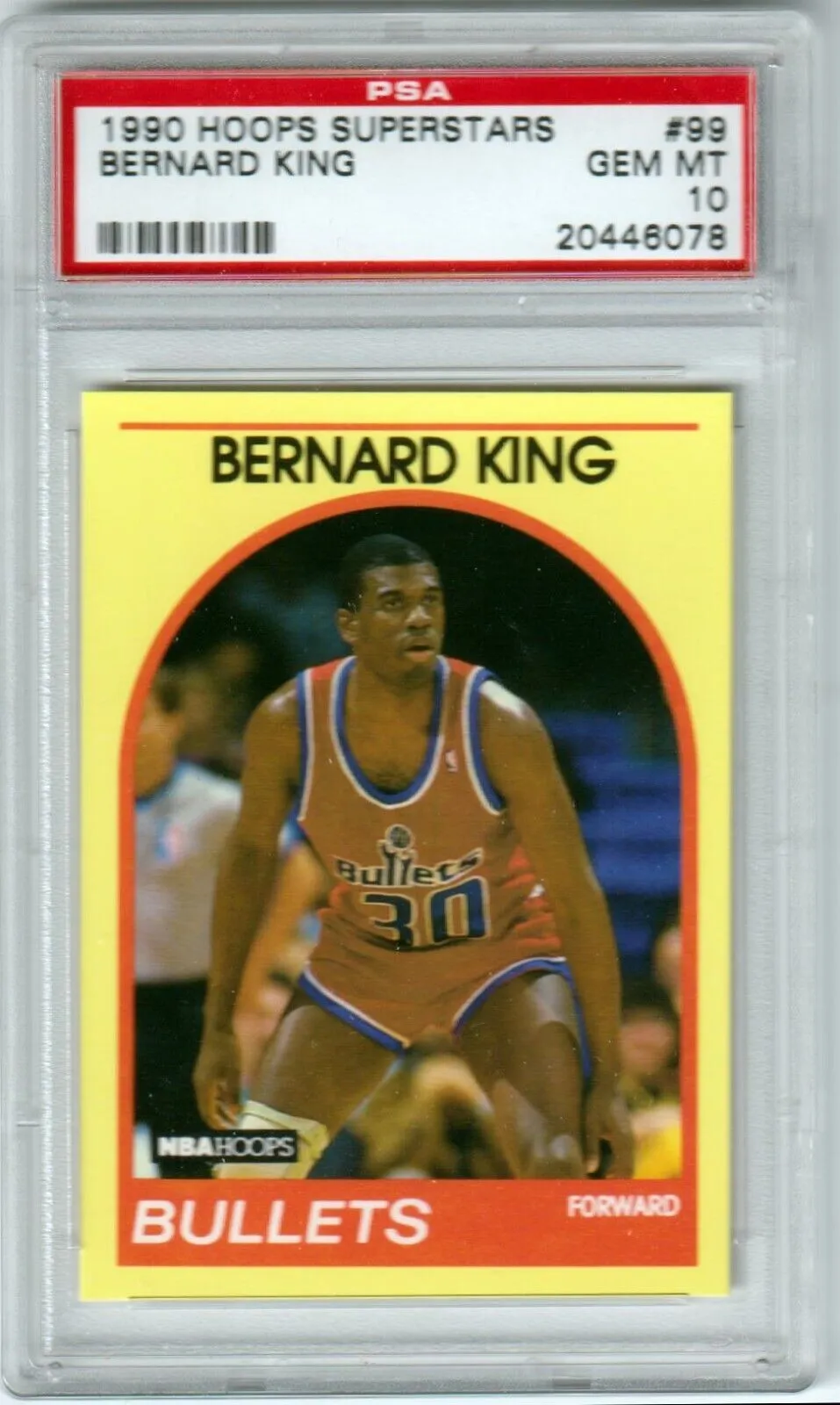 BERNARD KING 1990-91 Hoops Superstars #99 PSA 10 GEM MINT - BULLETS