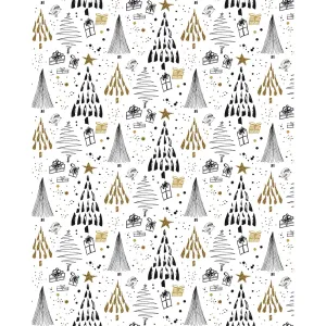 Black & Gold Christmas Tree Backdrop