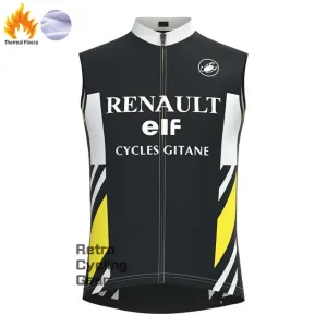 black elf Fleece Retro Cycling Vest