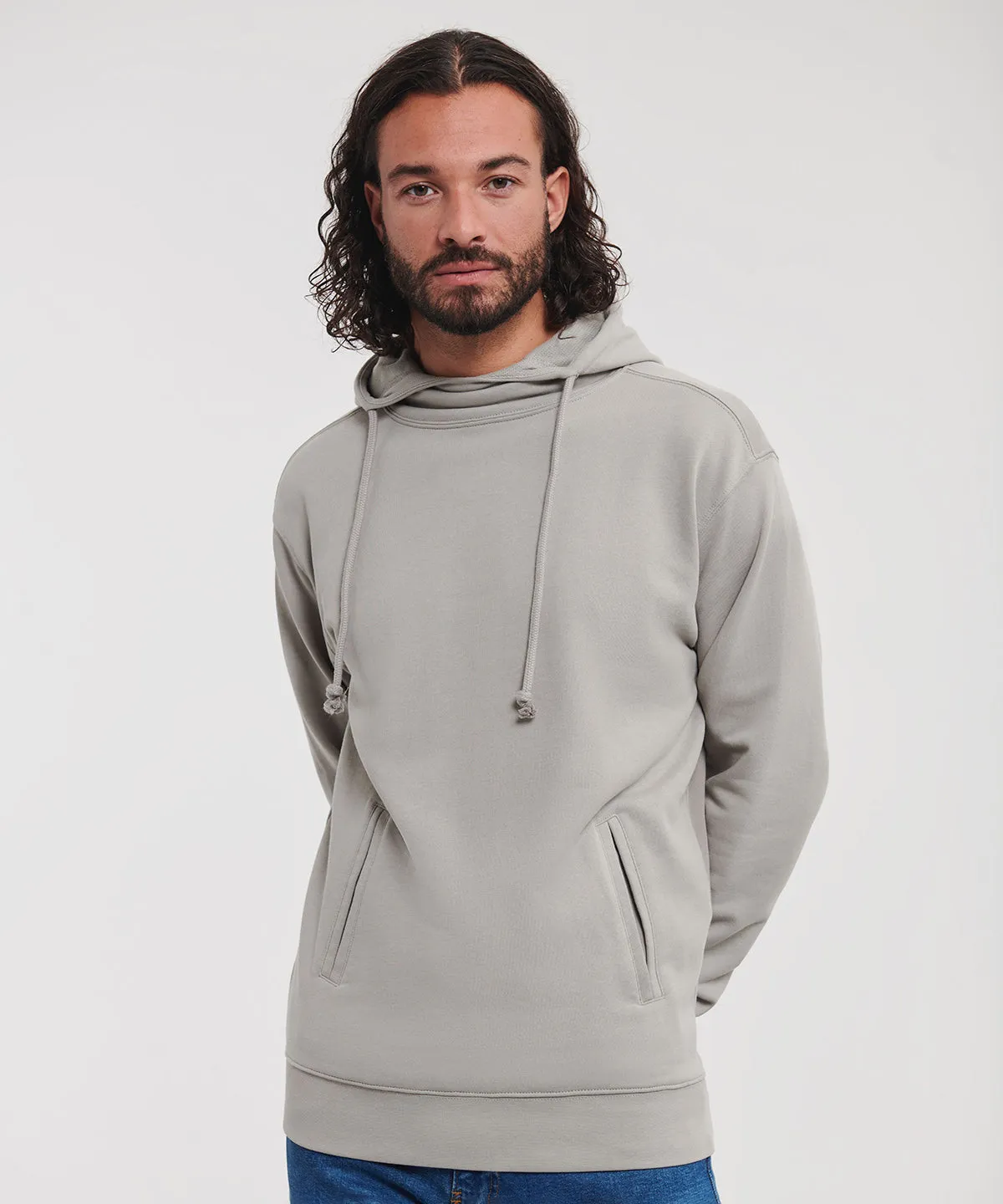 Black - Pure organic high collar hooded sweatshirt