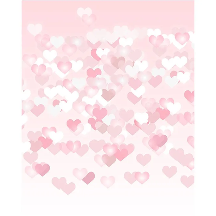 Blushing Hearts Bokeh Printed Backdrop