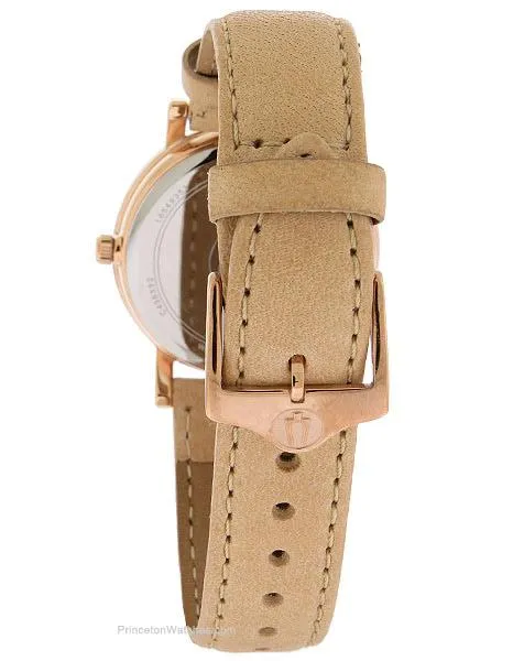 Bulova Ladies Classic - Rose Gold-Tone Case - Gray Dial -Tan Leather Strap