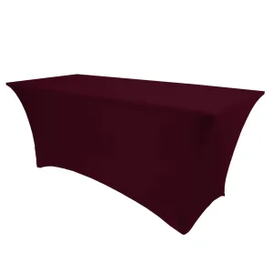 Burgundy 6' Rectangular Spandex Table Cover