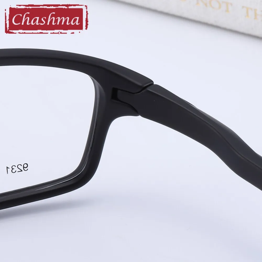 Chashma Men's Full Rim Square Tr 90 Titanium Sport Eyeglasses 9231