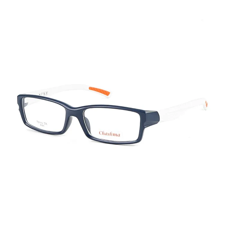 Chashma Ottica Men's Full Rim Square Tr 90 Titanium Sport Eyeglasses 6051