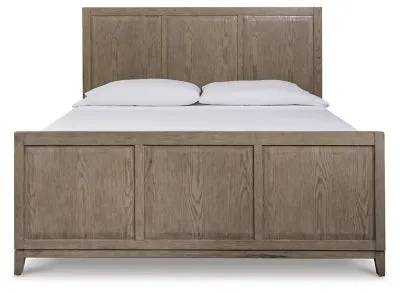 Chrestner California King Panel Bed with Mirrored Dresser