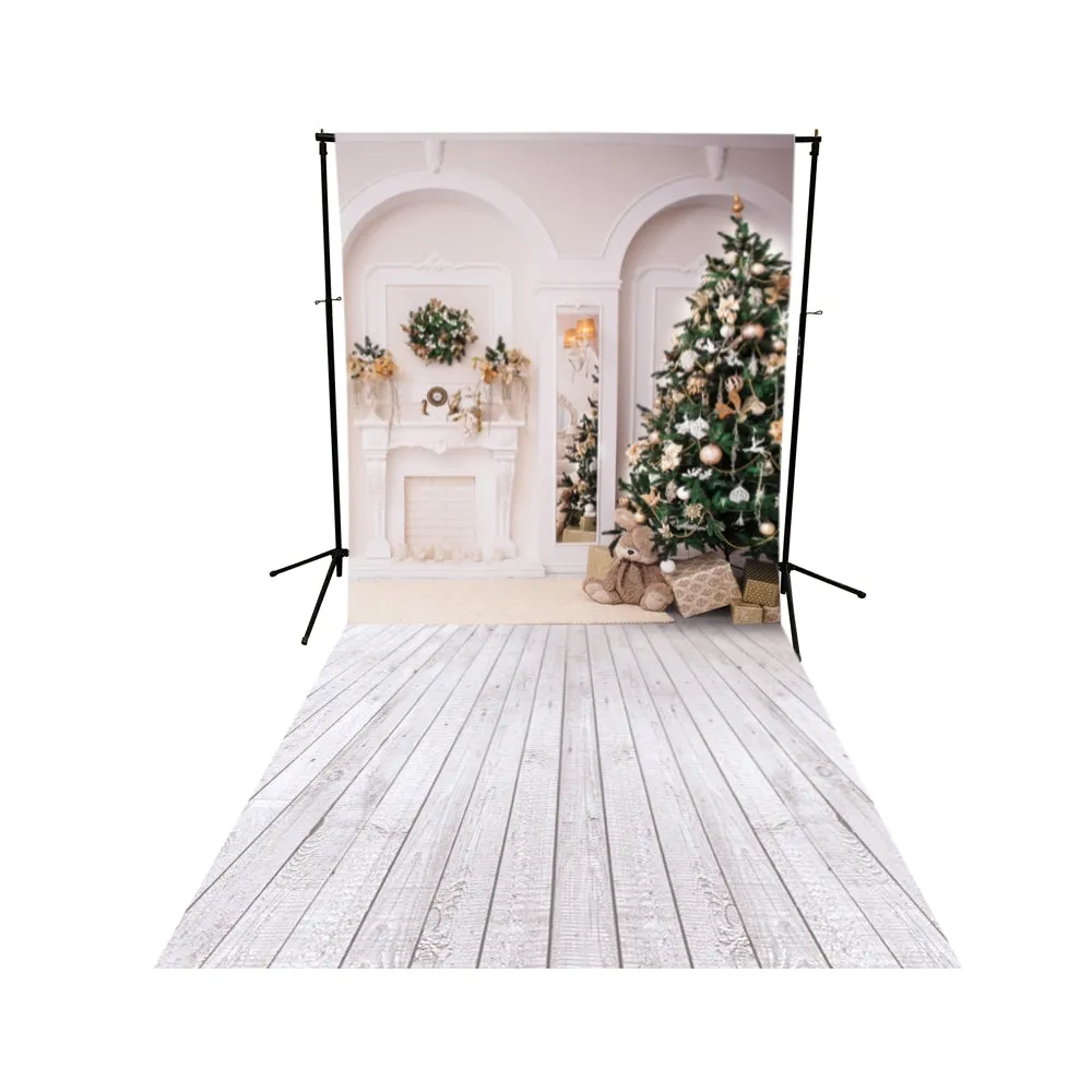 Classic Christmas Floor Extended Printed Backdrop