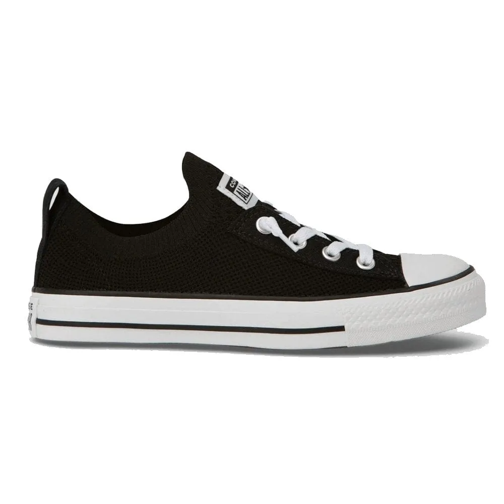 CONVERSE WOMEN'S CHUCK TAYLOR ALL STAR SHORELINE KNIT SLIP LOW TOP BLACK SHOE