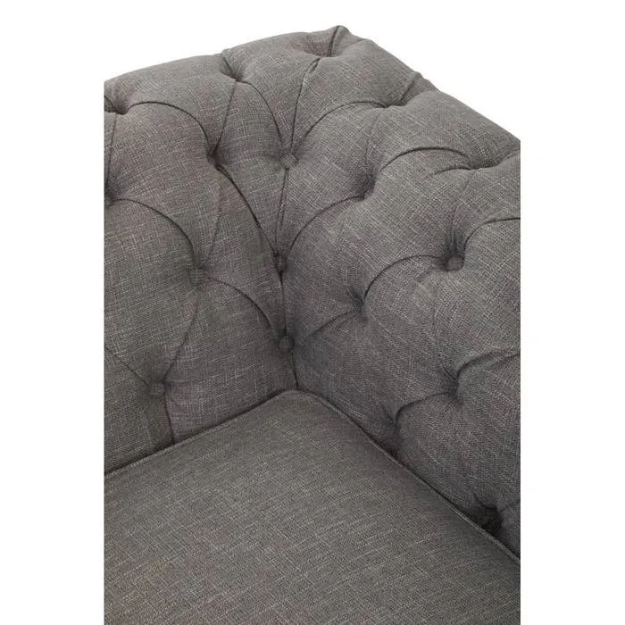 Elenora Two Seat Sofa – Dark Grey Linen