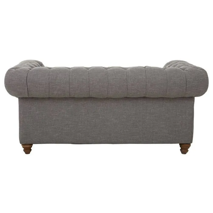 Elenora Two Seat Sofa – Dark Grey Linen