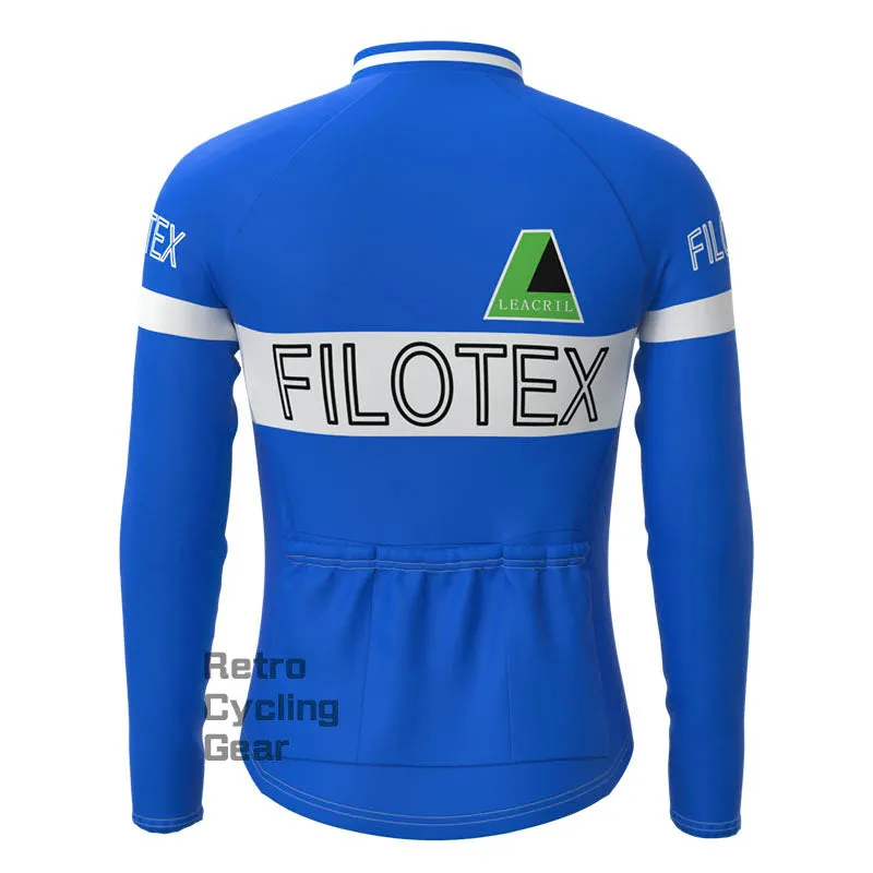 Filotex Bright Blue Fleece Retro Cycling Kits