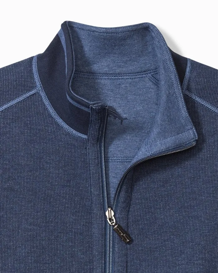 Flip Coast Reversible Vest in Blue Note Heather by Tommy Bahama