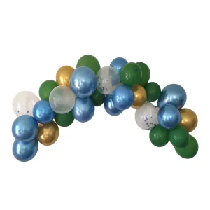 Forest Green Gold And Blue Balloon Garland Kit