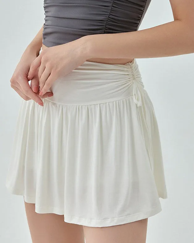 French Sun Tennis Skirt in White