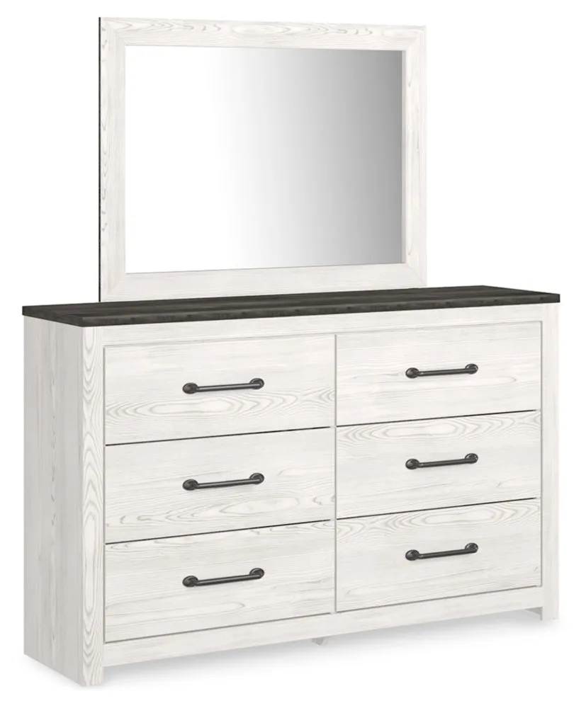 Gerridan Full Panel Bed with Mirrored Dresser