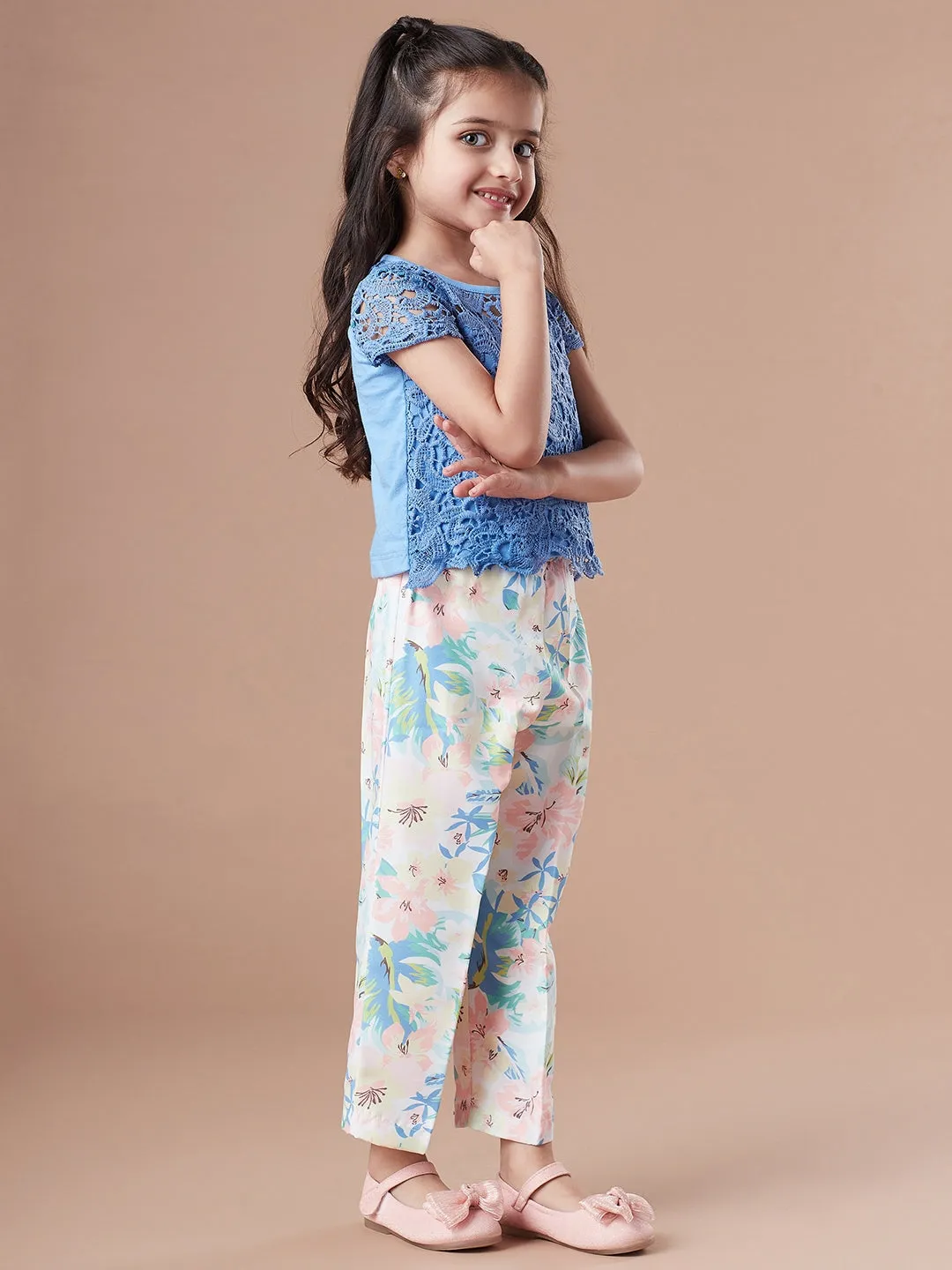 Girls Top With Trousers - Ps Peaches