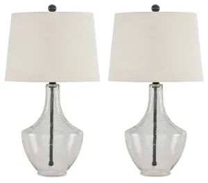 Gregsby - Clear / Black - Glass Table Lamp (Set of 2)