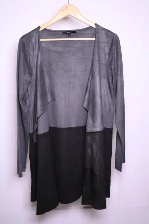 Grey and Black Polyester Shrug