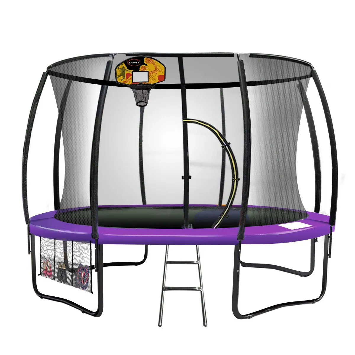 Heavy Duty 14ft Trampoline Set with Safety Net & Hoop - Kahuna