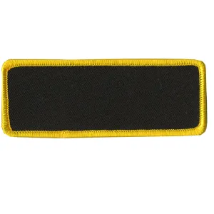 Hot Leathers PPP1009 Blank with Yellow Trim 4" x 1.5" Patch