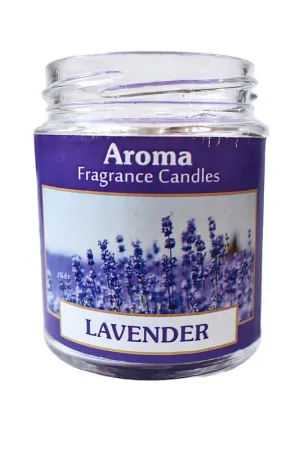 HS Candles Aroma Scented Lavender Candle (45 hrs) (100% Soy Wax)-Handcrafted |Smoke-Free