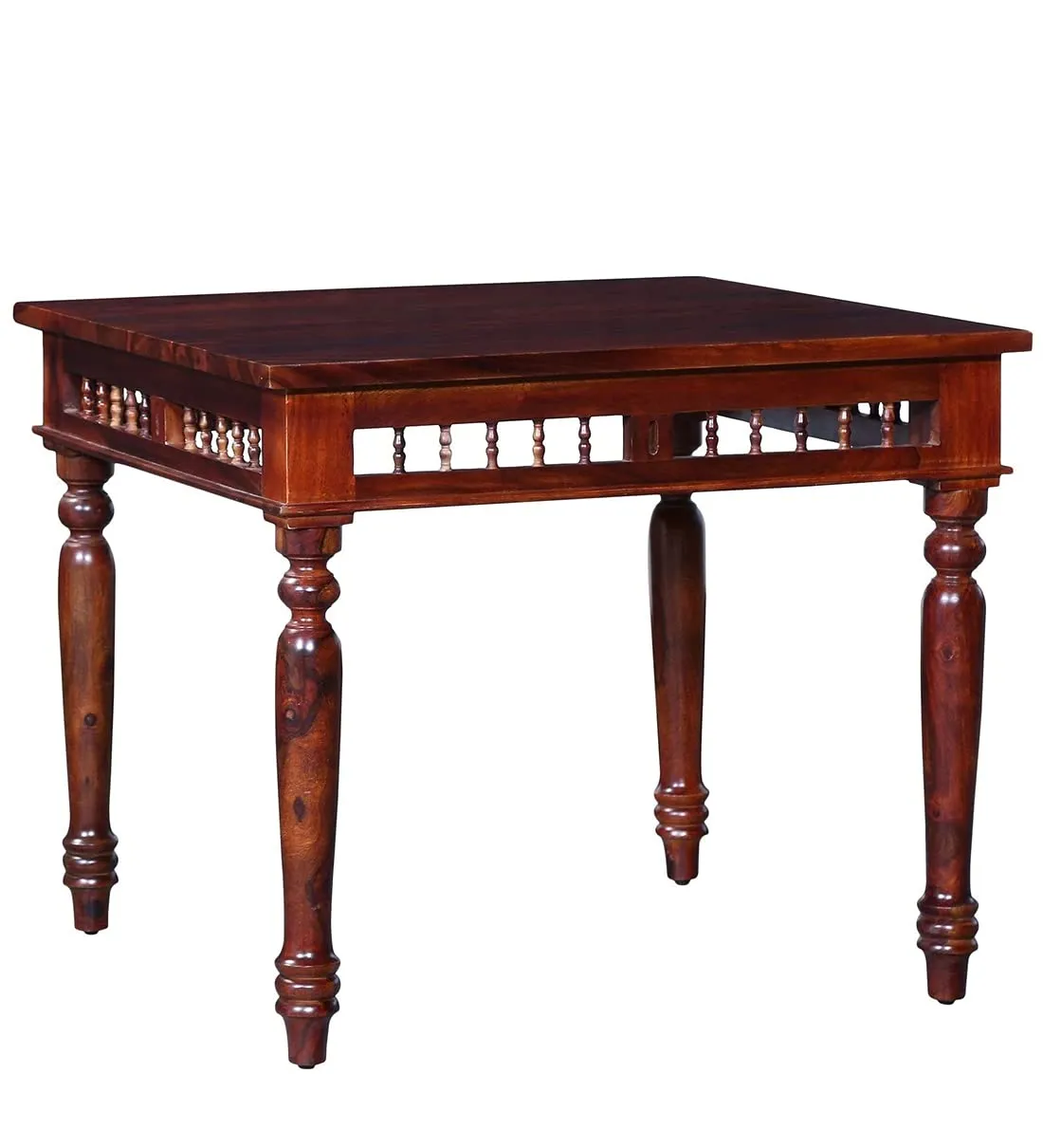 Jangid Handicraft Solid Sheesham Wood Traditional Dining Table 4 Seater | Wooden Four Seater Dinning Table with 4 Chairs for Home | Chairs with Cushion | Dining Room Sets for Restaurants | Dark Brown