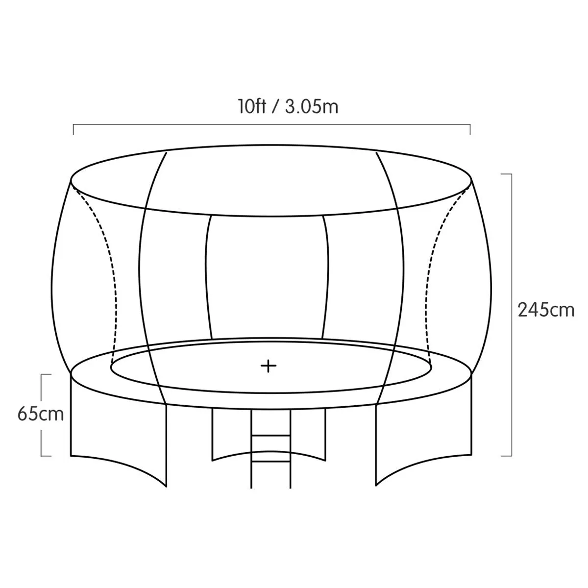 Kahuna 10ft UV-Stabilised Trampoline Set with Safety Net & Hoop