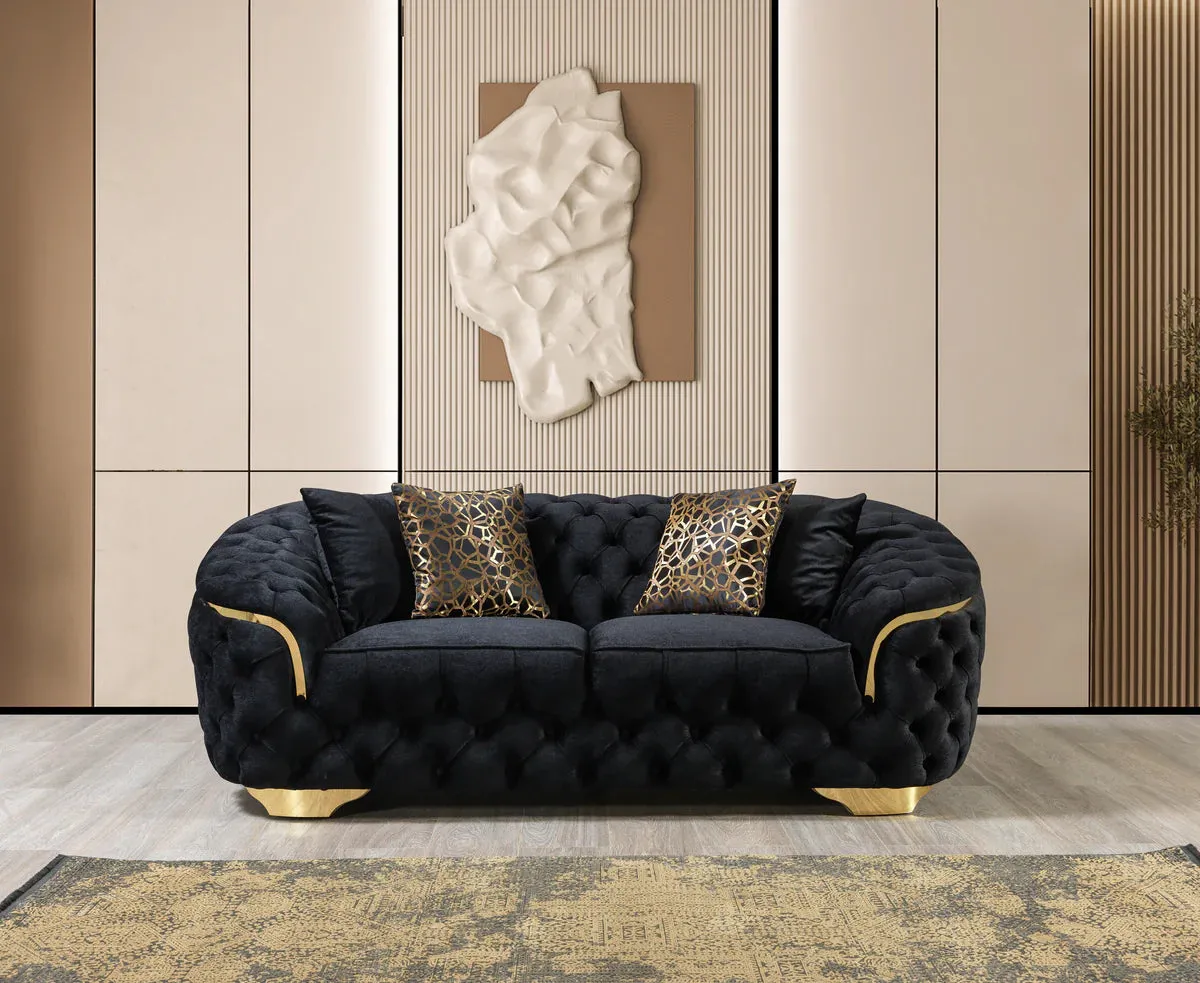 Lupino Velvet Living Room Set