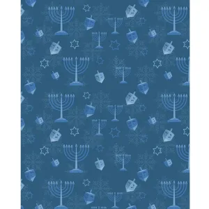 Menorahs & Dreidels Printed Backdrop