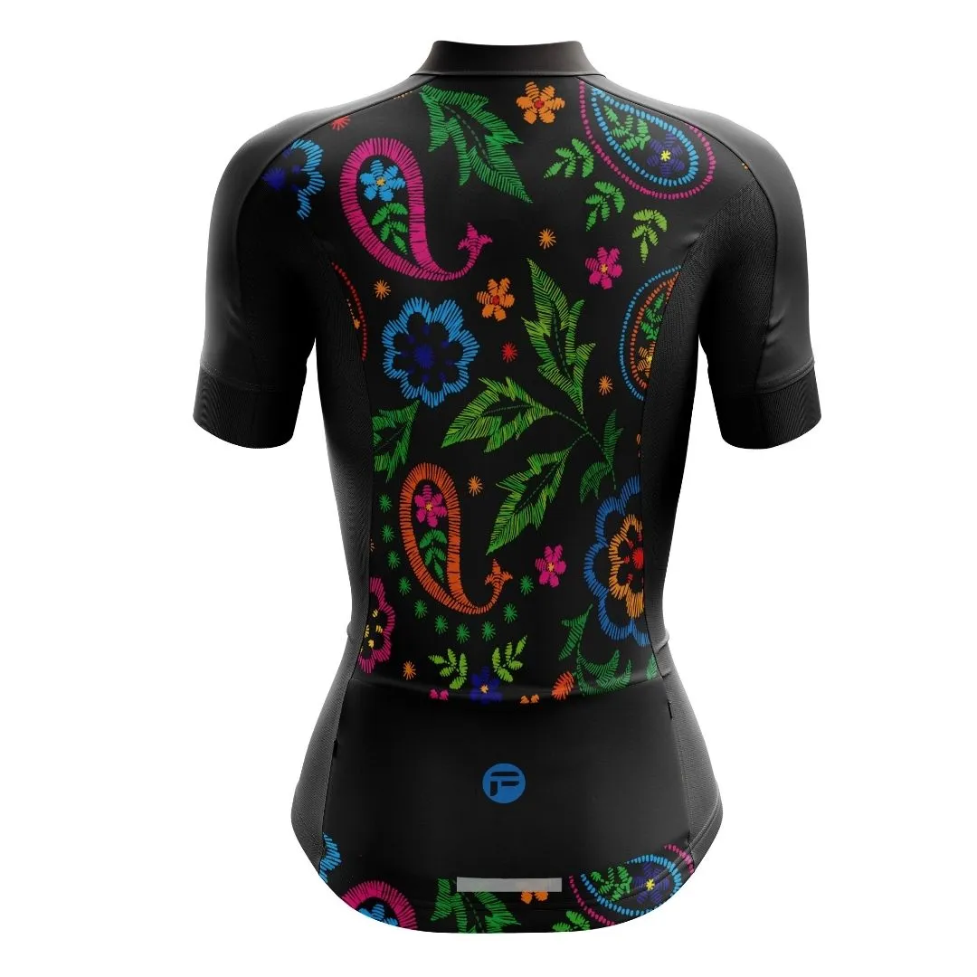 Midnight Bloom | Women's Short Sleeve Cycling Set