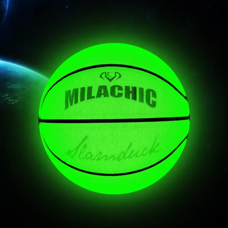 MILACHIC Number 7 Fluorescent Green Holographic Reflective Basketball