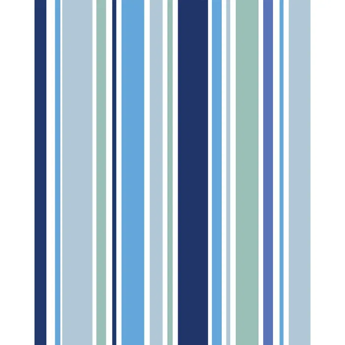 Ocean Blues Striped Printed Backdrop