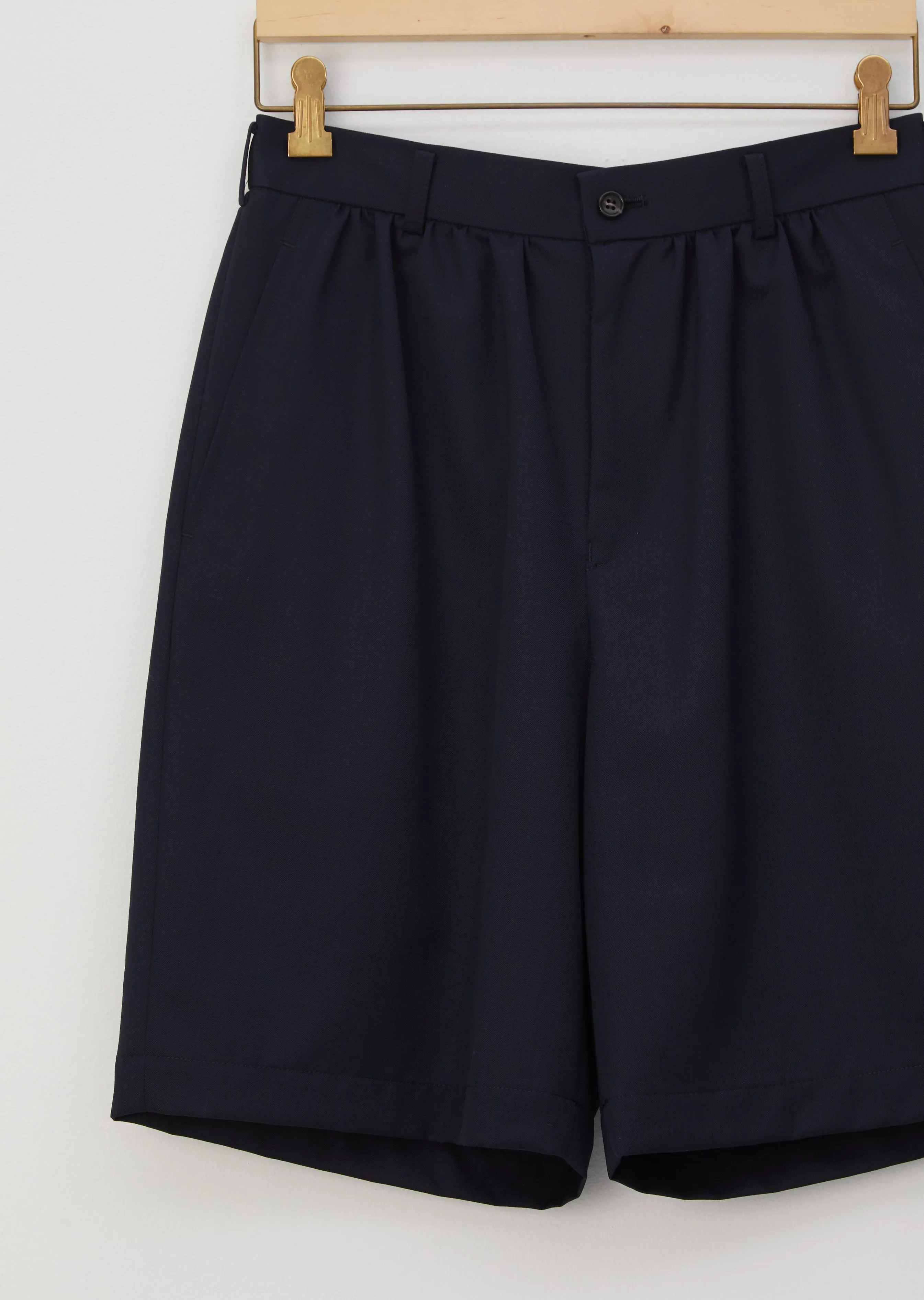 Polyester and Wool Gabardine Shorts