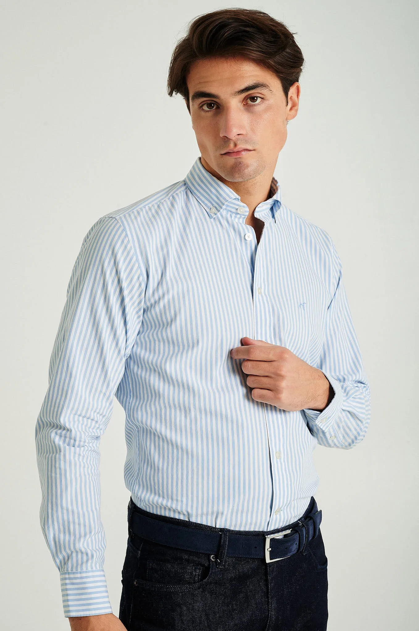 Slim fit double luxury cotton sport shirt