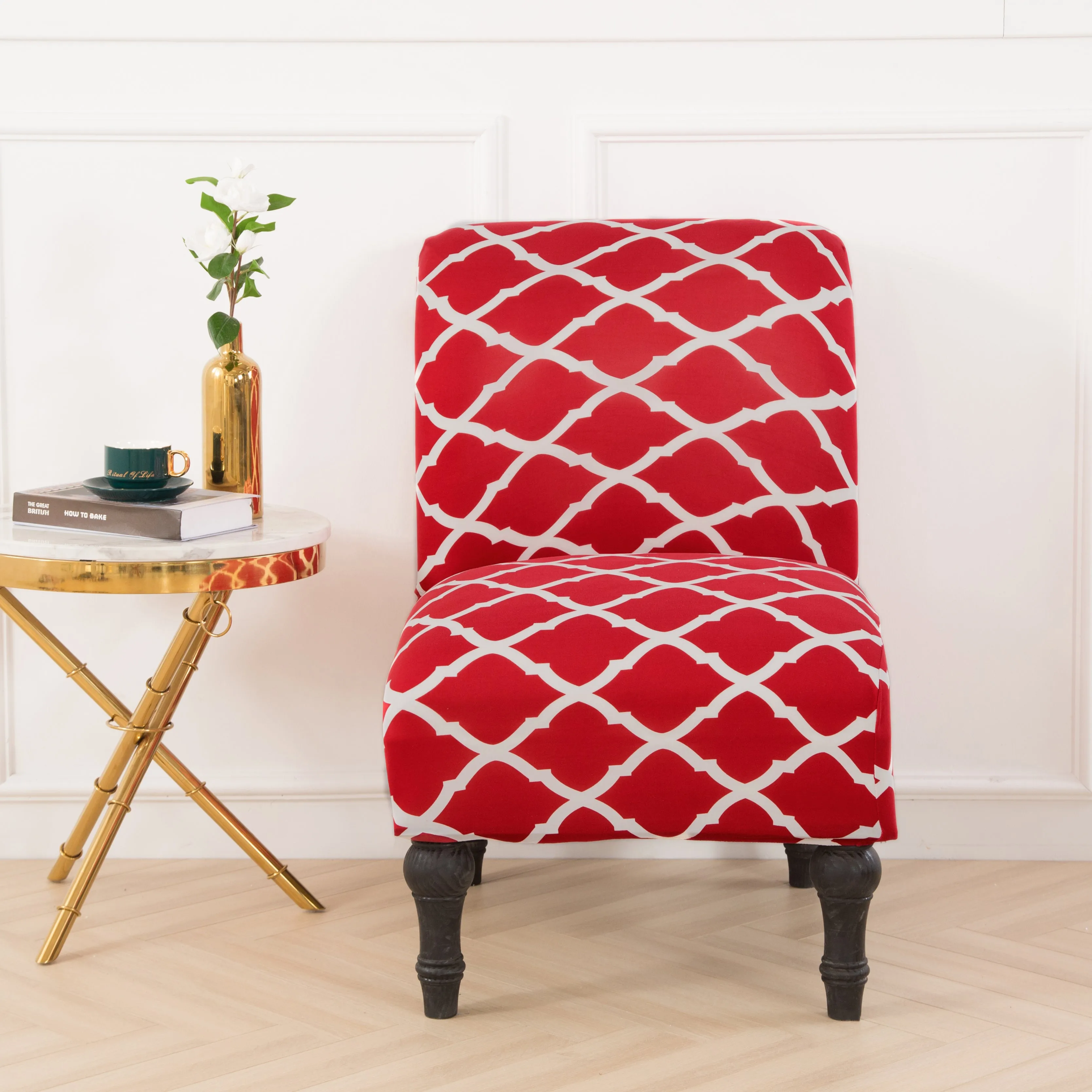 Spandex Stretch Armless Accent Chair Covers