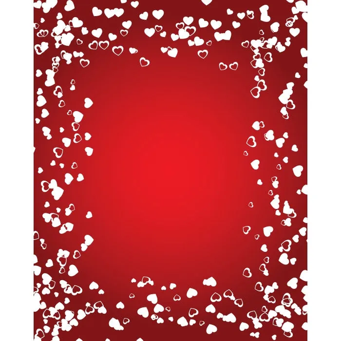 Speckled Valentine Hearts Printed Backdrop