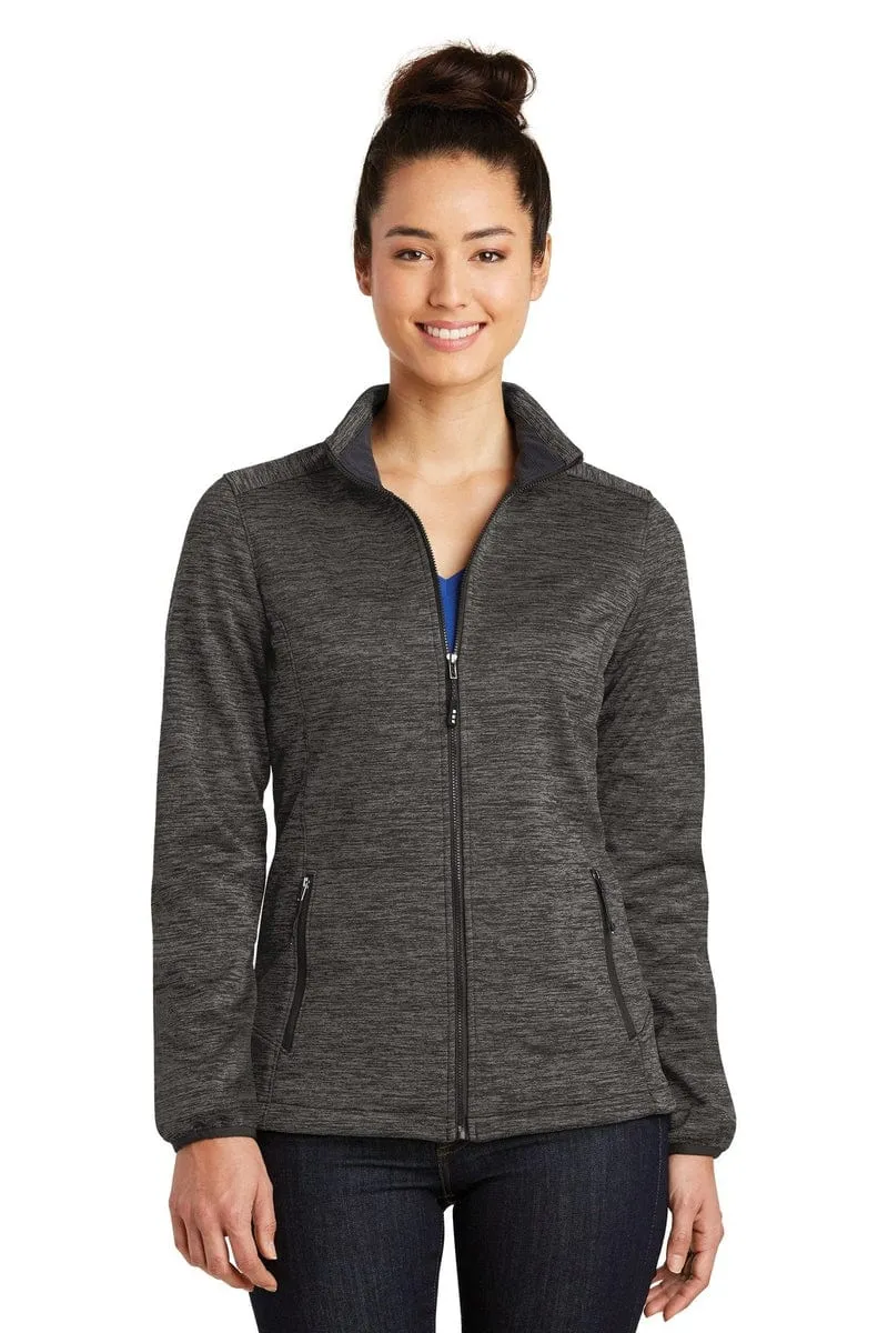 Sport-Tek LST30: Ladies PosiCharge Electric Heather Soft Shell Jacket