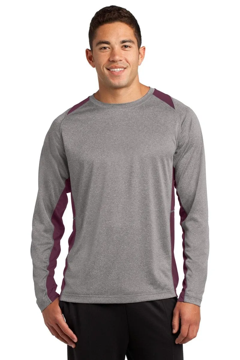 Sport-Tek ST361LS Long Sleeve Heather Colorblock Contender Tee