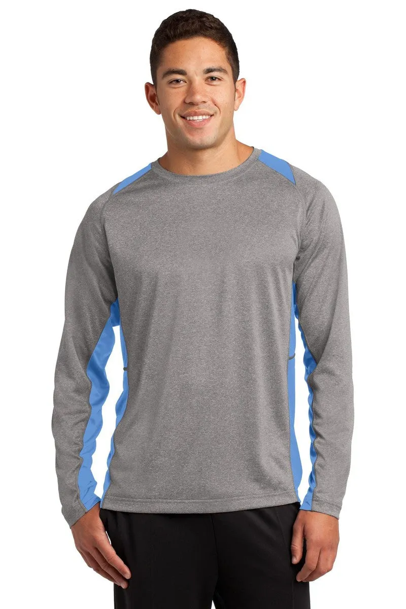 Sport-Tek ST361LS Long Sleeve Heather Colorblock Contender Tee