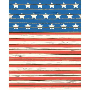 Stars & Stripes Planks Printed Backdrop