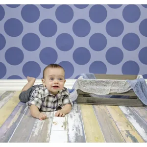 Steel Blue/Gray Polka Dot Printed Backdrop