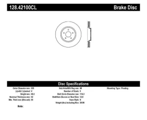 StopTech Nissan 370z / Infiniti G37 SportStop Cryo Drilled Front Left Rotor