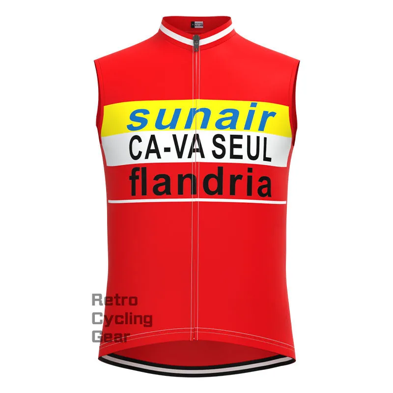 sunair Red-Yellow Retro Long Sleeve Cycling Kit